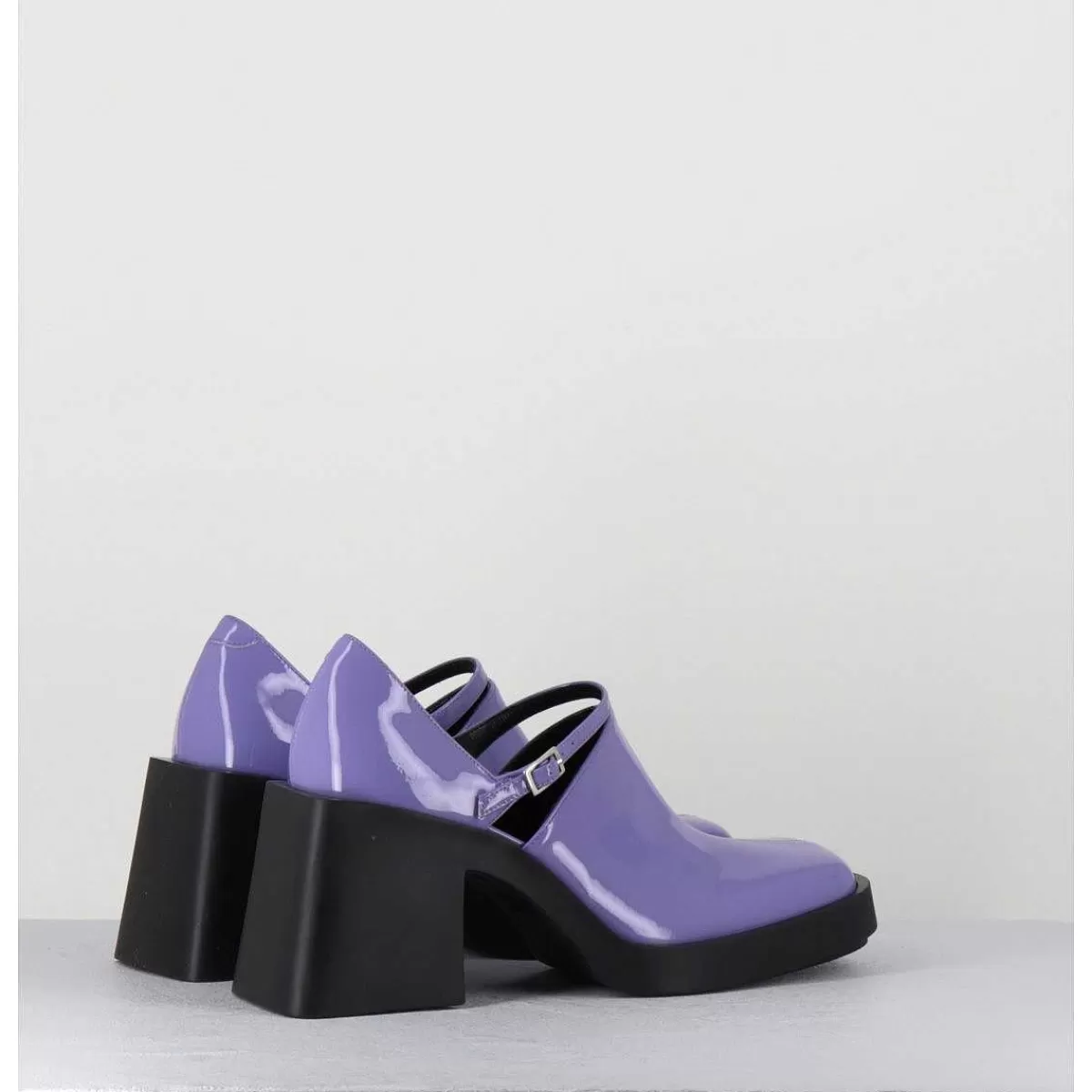 Online 90S Mary-Jane En Cuir Vernis Lilas - Kim Lilac Patent Femmes Chaussures