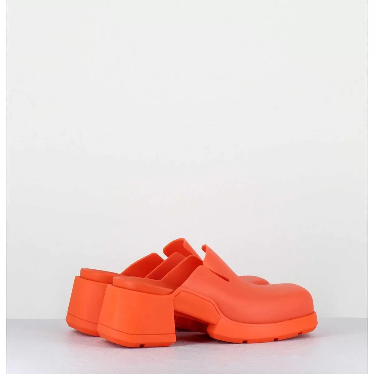 Fashion 90S Orange Rubber Clogs - Blissa Orange Mules Femmes Sabots