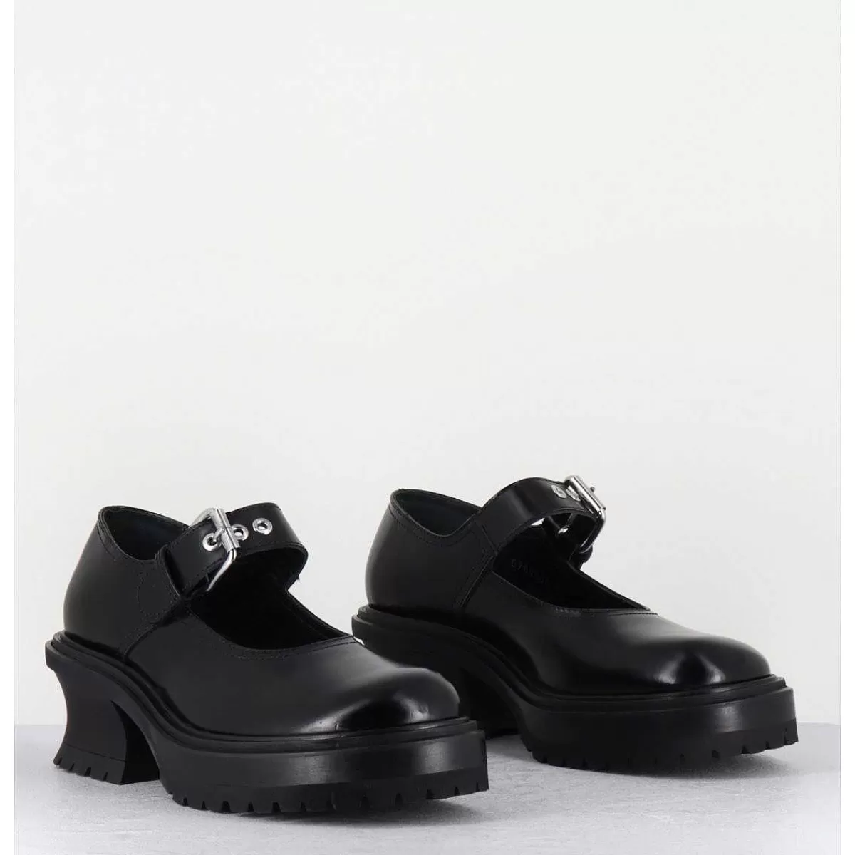 Online Babies En Cuir Noir 90S - Caro Bebe Nero Femmes Chaussures