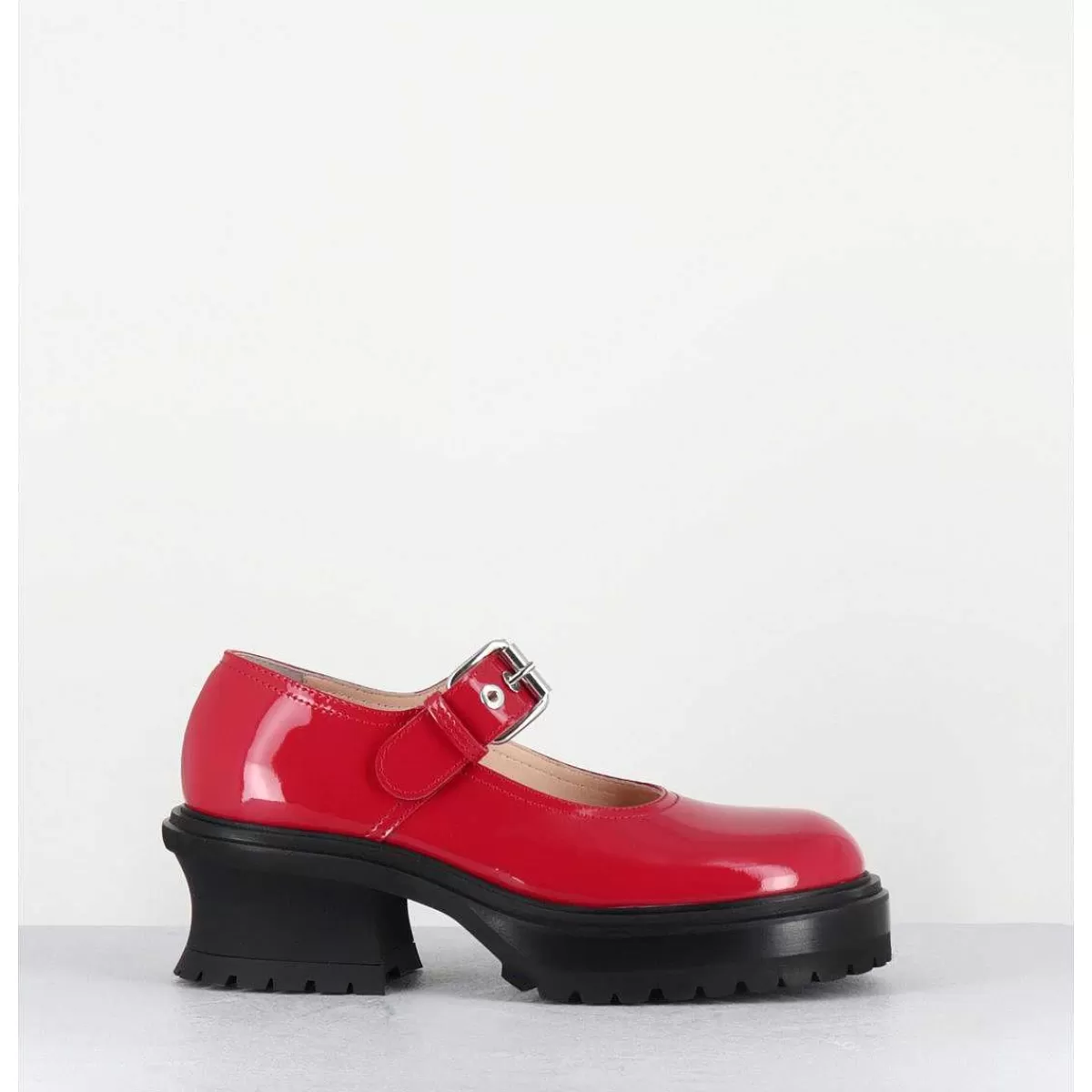 Fashion Babies En Cuir Vernis Rouge 90S - Caro Bebe Cerise Femmes Chaussures