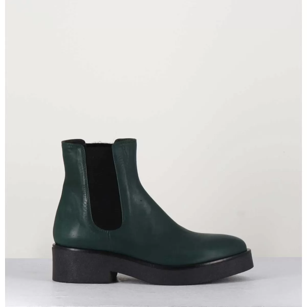 Best Sale Boots Chelsea En Cuir Vert - Perla Foresta Femmes Boots