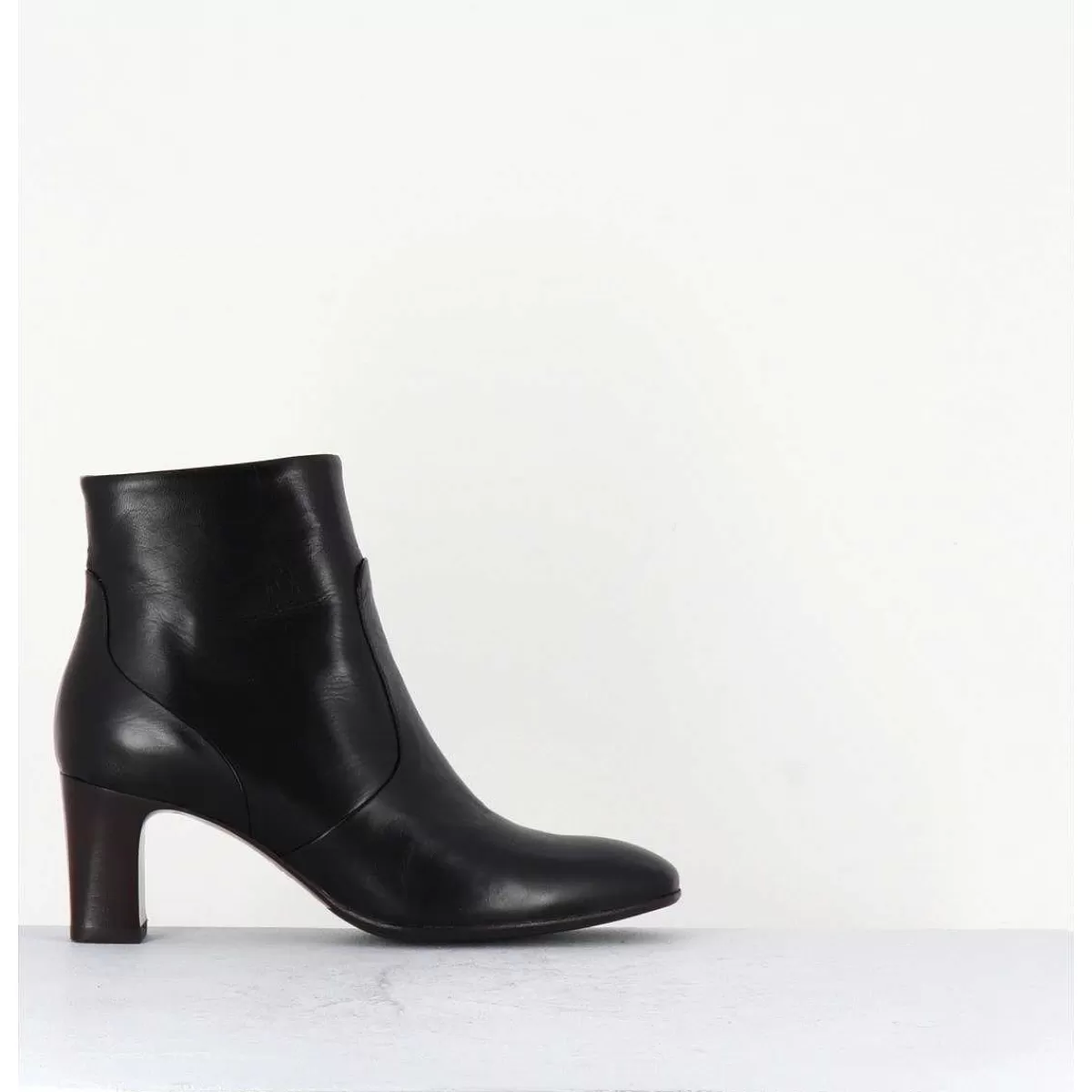 Online Boots En Cuir Noir Souple - F570 Nero Femmes Boots