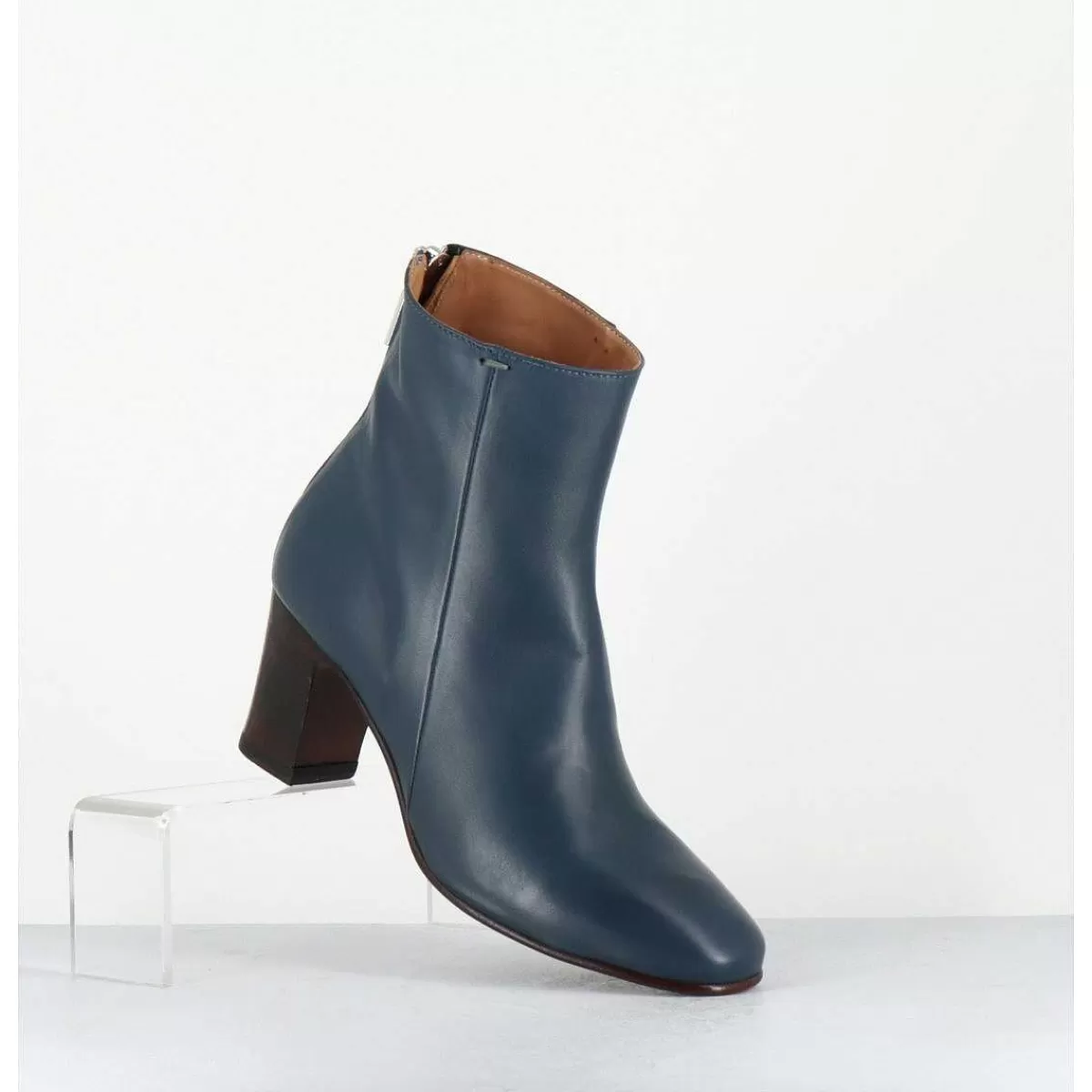 Shop Boots En Cuir Souple Bleu - 5540 Glam Blu Femmes Boots