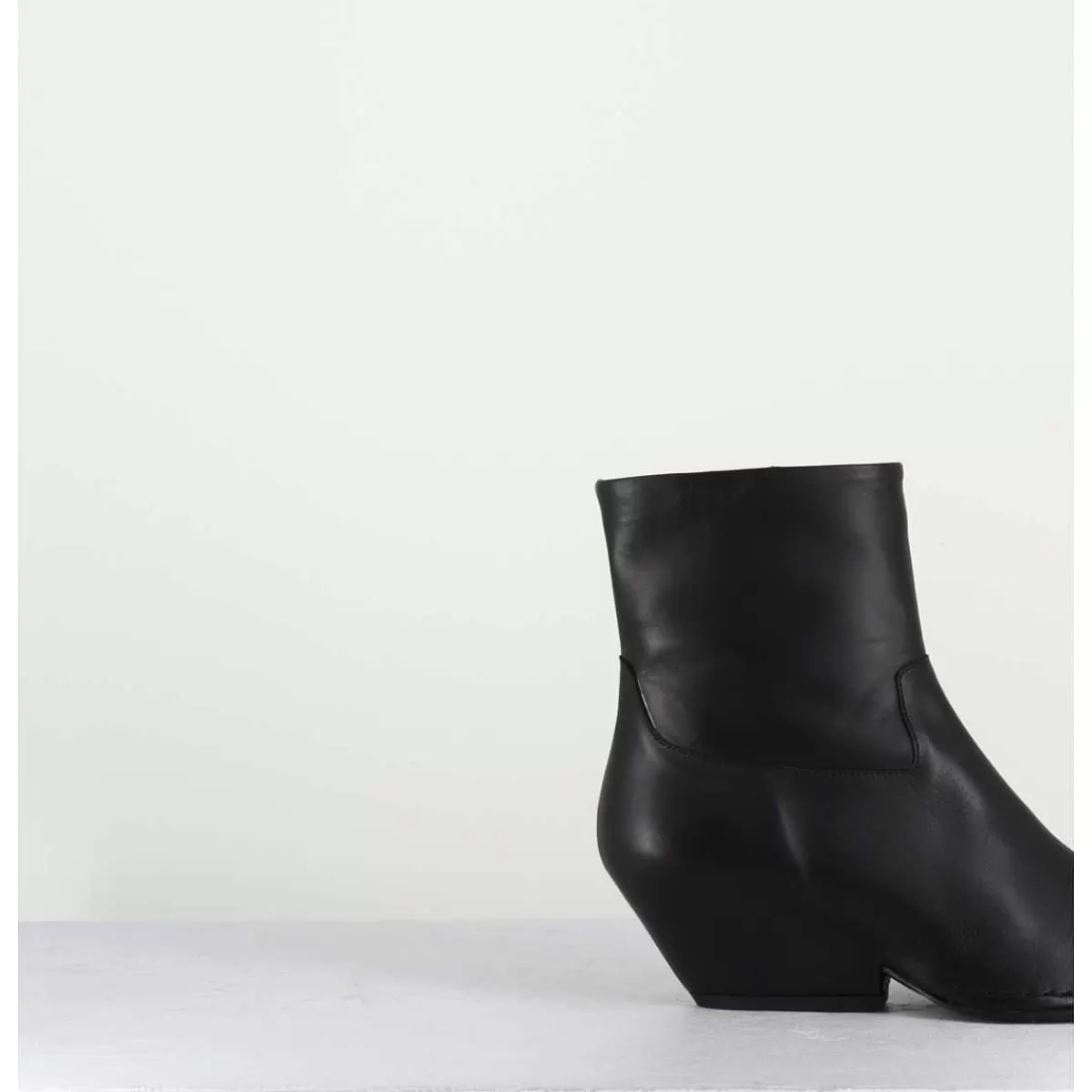 Best Boots Santiag En Cuir Noir - 10807 Vetro Nero Femmes Santiags