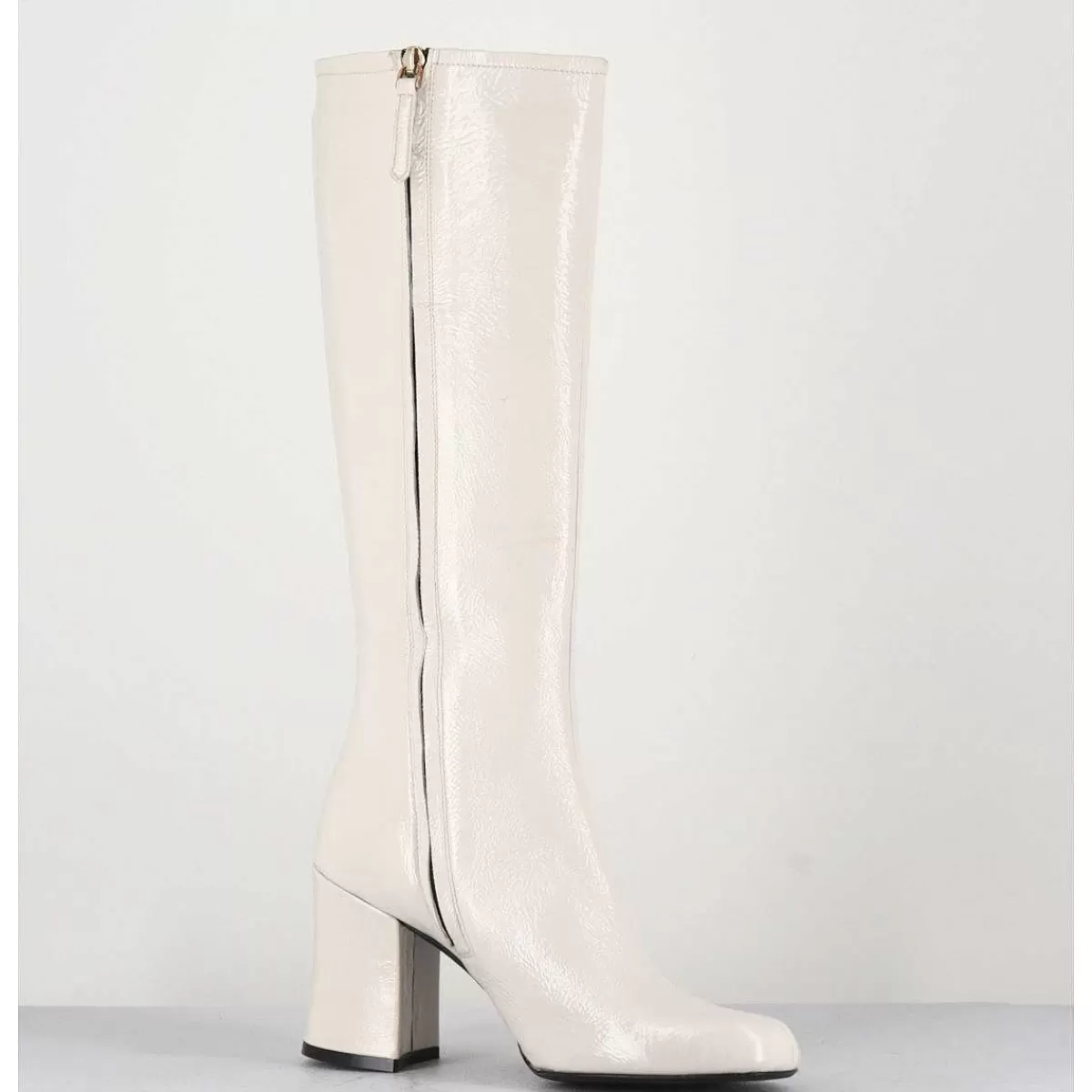 Hot Bottes 60S En Cuir Naplak Blanc - Ah2983 Finish Milk Femmes Bottes