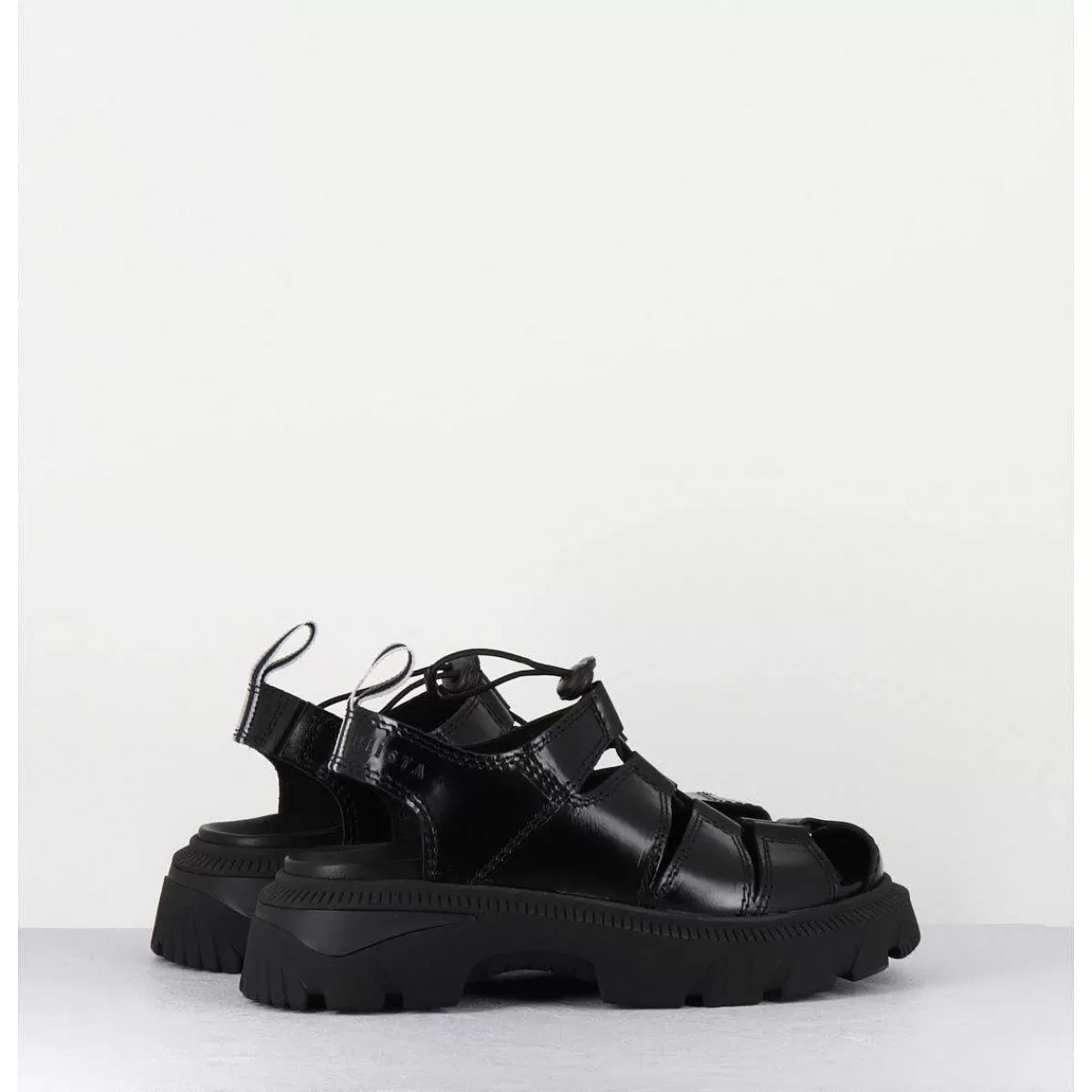 Flash Sale Chaussures Multi-Brides & Elastique Cuir Noir - Eunice Black Sandals Femmes Chaussures