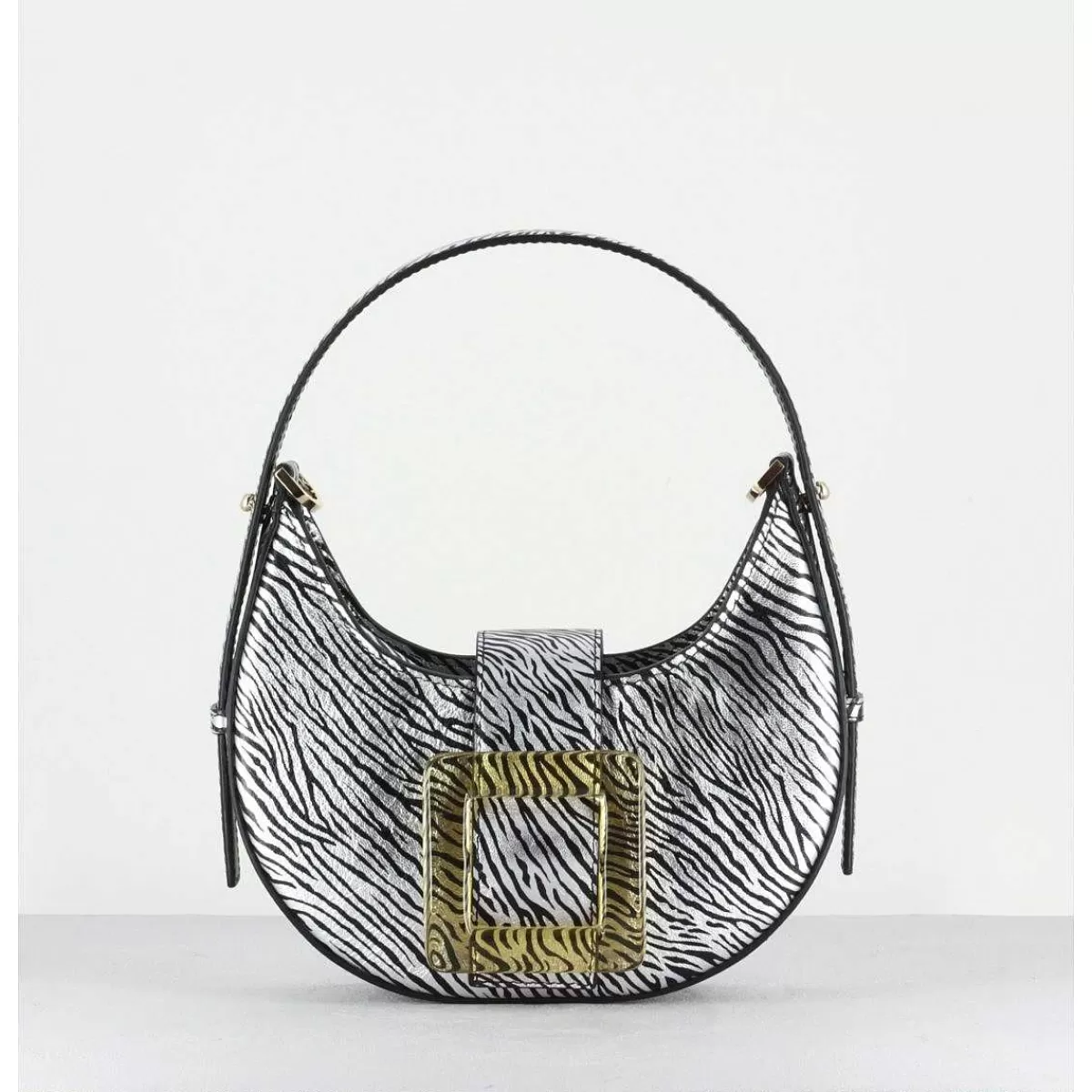 Hot Cindy Glossy Buckle Bag- Zebra Print Femmes Les Sacs