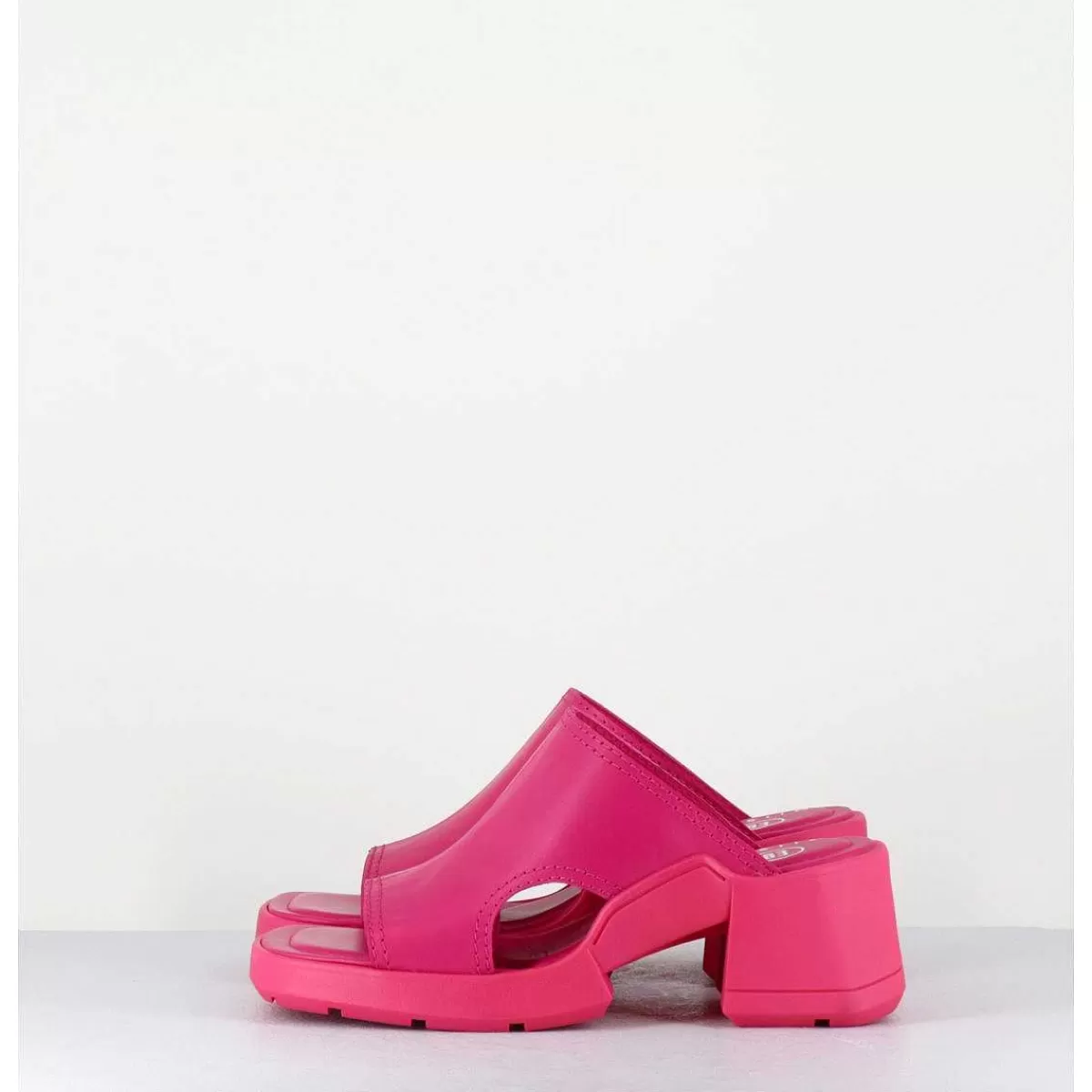 New Mules 90S Cuir Rose & Surpiqures - Tawny Pink Mules Femmes Sandales