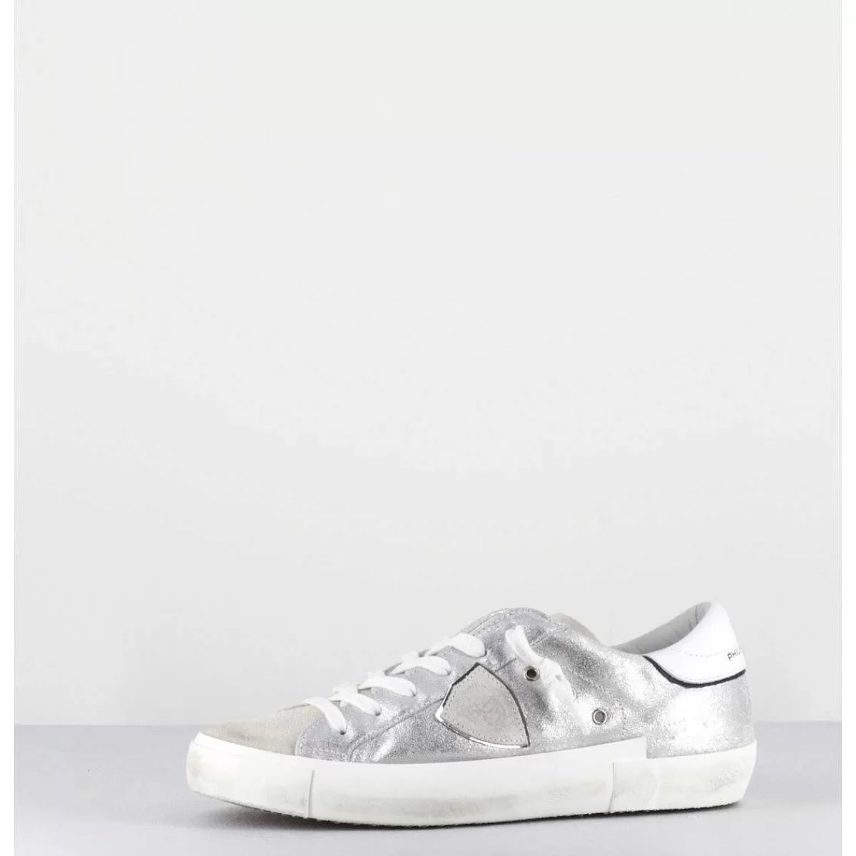 Discount Prsx Low Metal Argent Femmes Sneakers