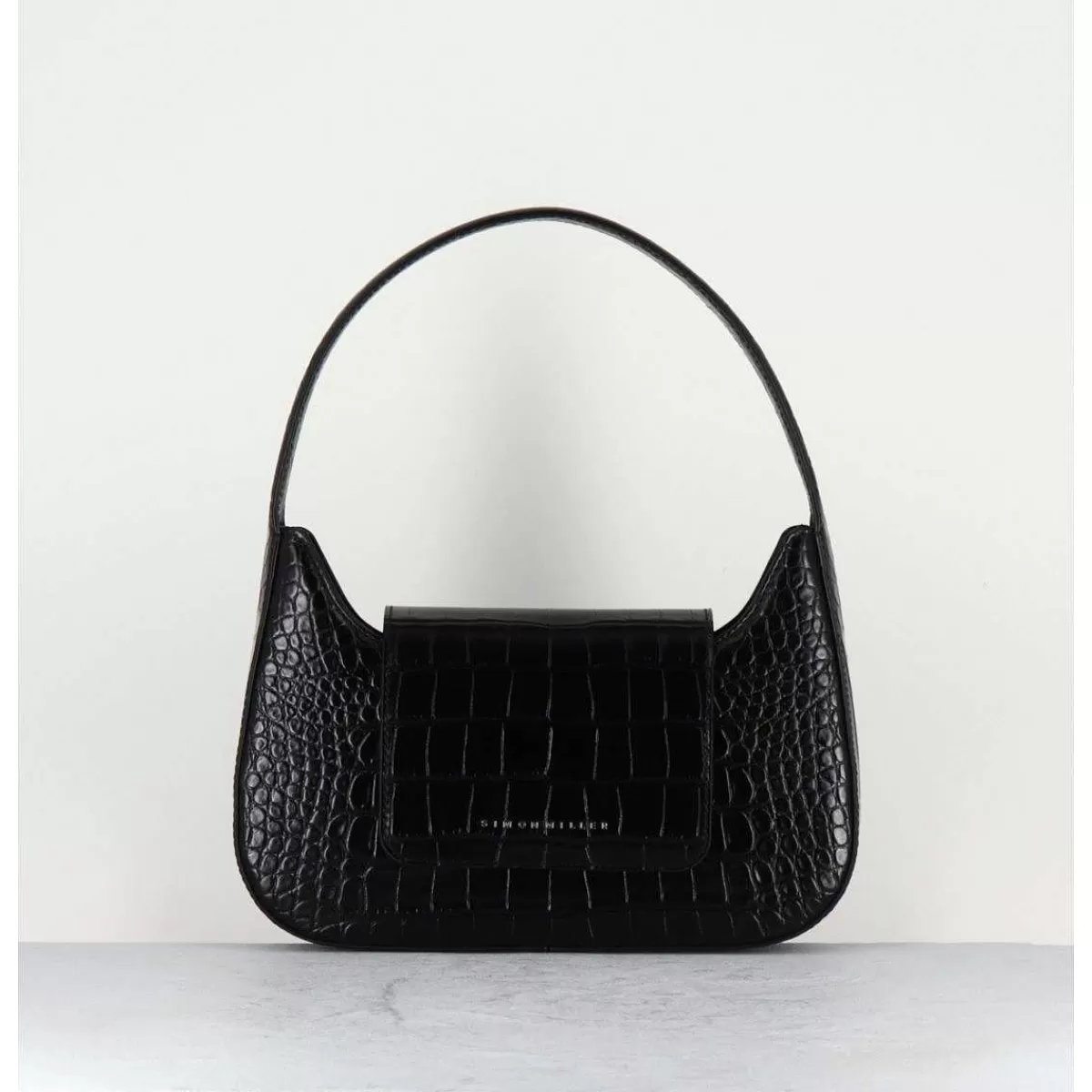 Outlet Retro Bag Black - Croco Noir Femmes Les Sacs