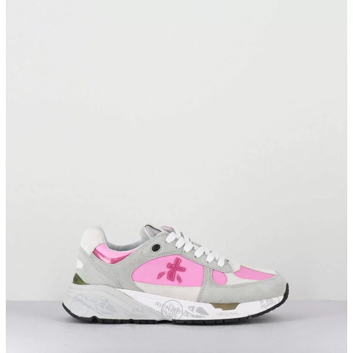 Shop Sneakers 90S En Toile Rose Semelle Epaisse - Mased 6254 Femmes Sneakers