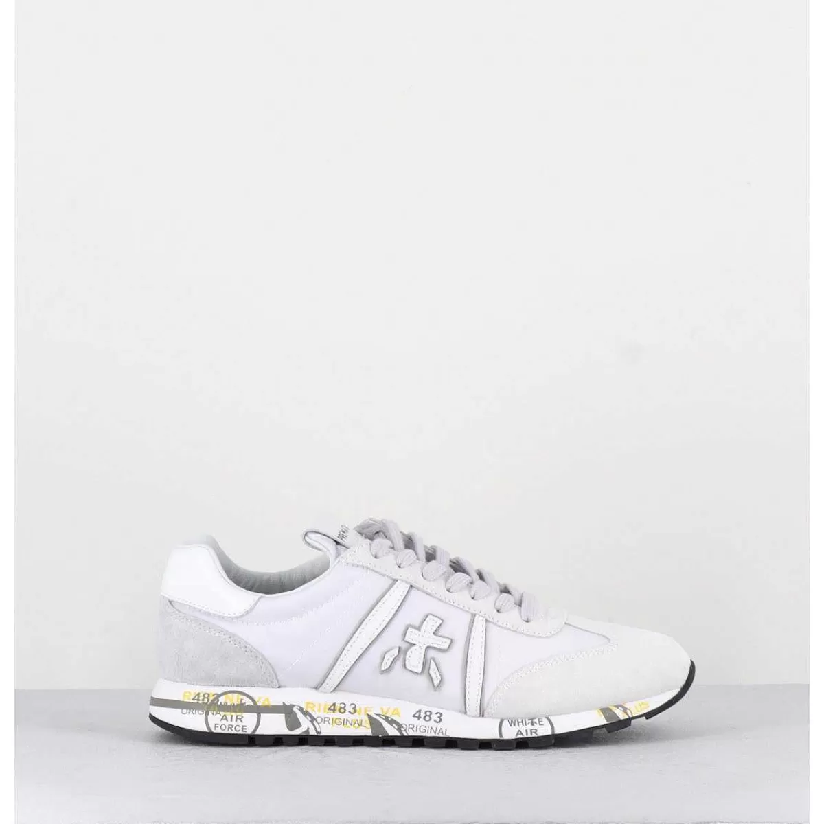 Flash Sale Sneakers Cuir & Toile Blanc - Lucyd 5618 Femmes Sneakers