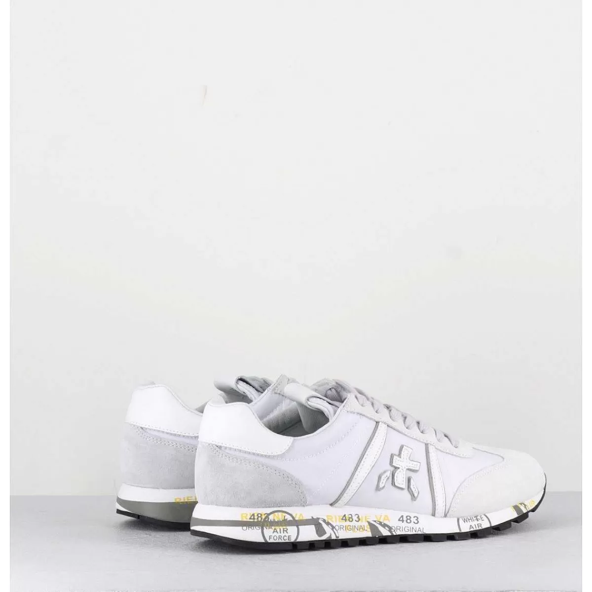 Flash Sale Sneakers Cuir & Toile Blanc - Lucyd 5618 Femmes Sneakers