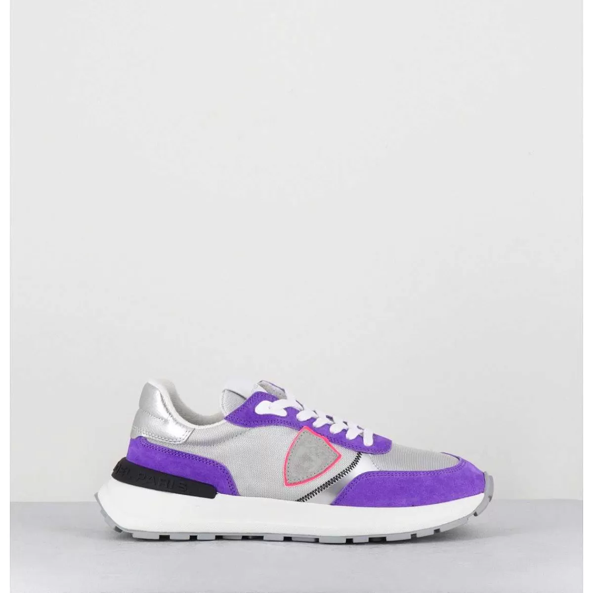 Online Sneakers Gris & Violet - Antibes Mondial Metal Femmes Sneakers