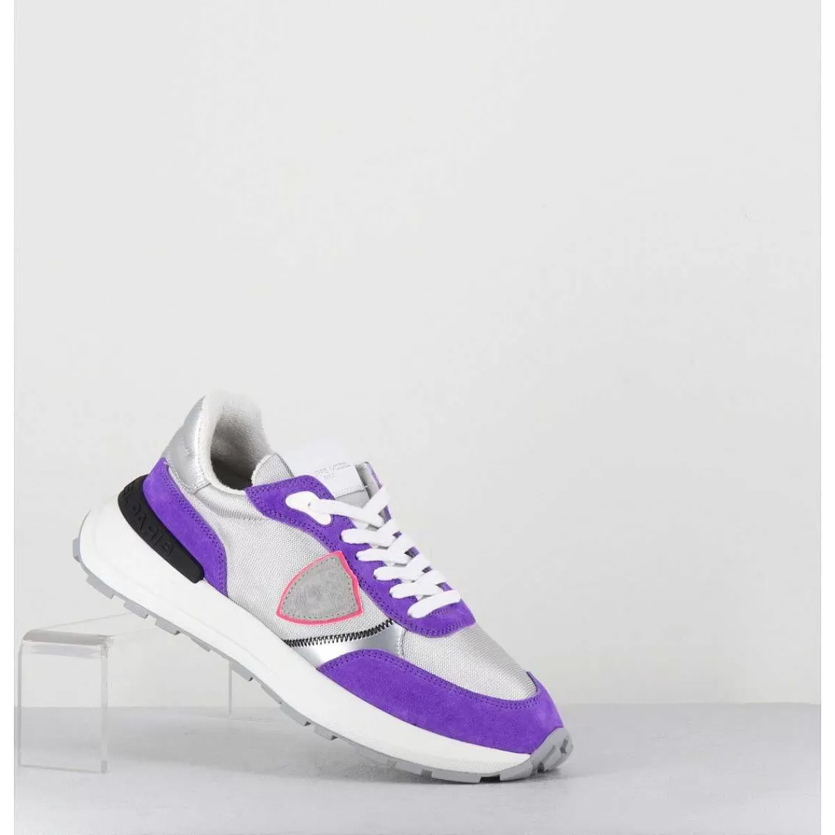 Online Sneakers Gris & Violet - Antibes Mondial Metal Femmes Sneakers